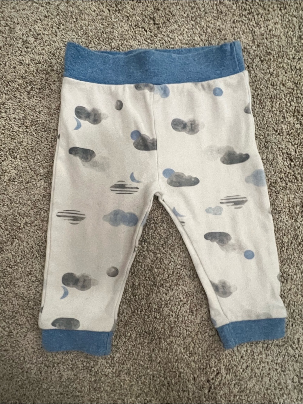 Rabbit & Bear Baby Cloud and Moon Night Print Jogger Pants Soft 6-9M